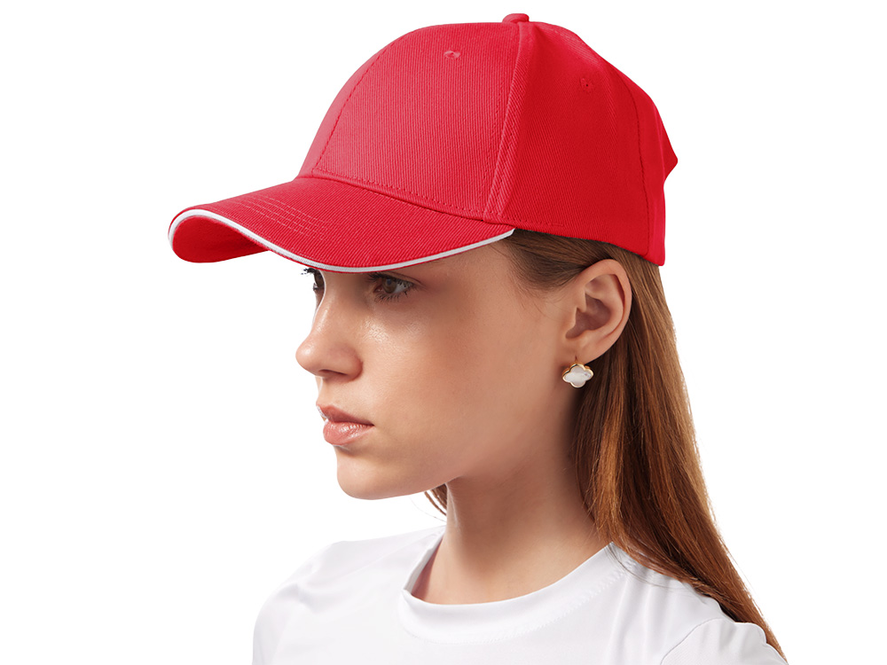 Бейсболка Cancun, красный/белый-2