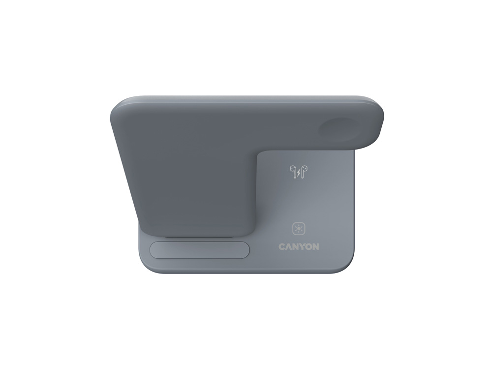 Беспроводное зарядное устройство для гаджетов 3-в-1 с технологией QI Canyon WS-303 (CNS-WCS303DG), 15W, серый-3