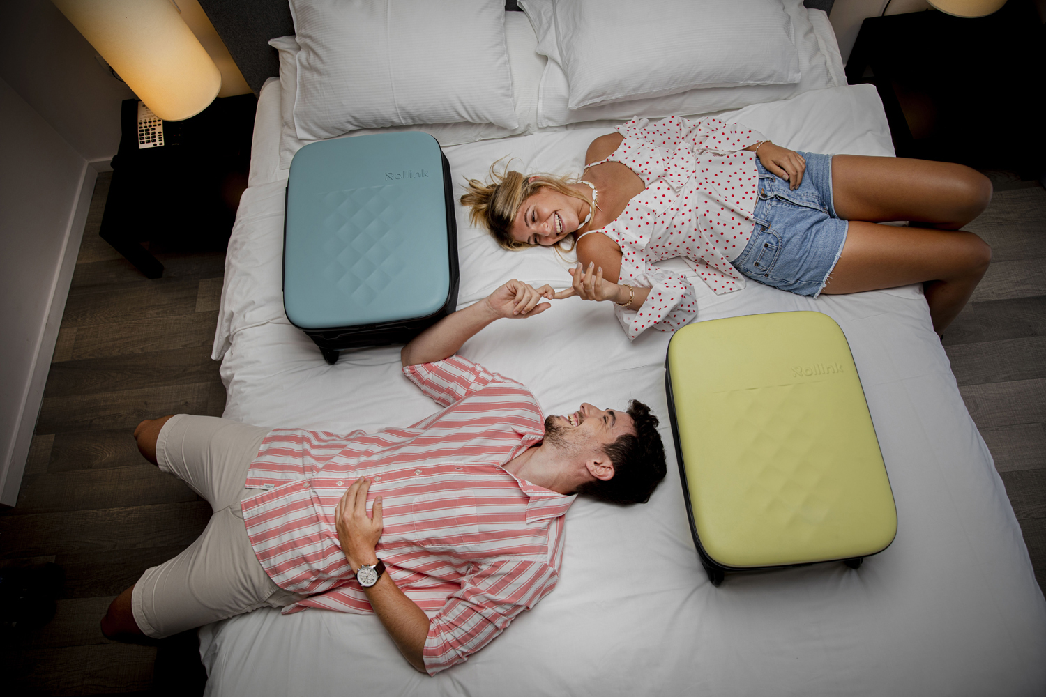 Чемодан складной Rollink Vega II 55x40x20 см, 2 колеса, бирюзовый-13