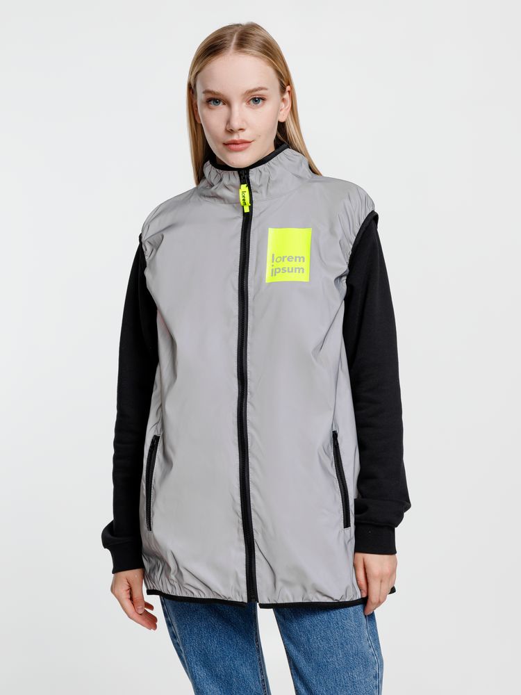 Жилет двусторонний Manifest из светоотражающей ткани, серый-12