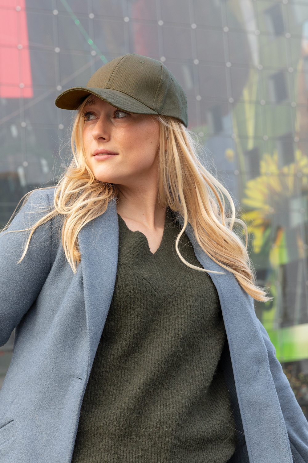 Бейсболка Impact из переработанного хлопка AWARE™, 6 клиньев, 280 г/м2-4