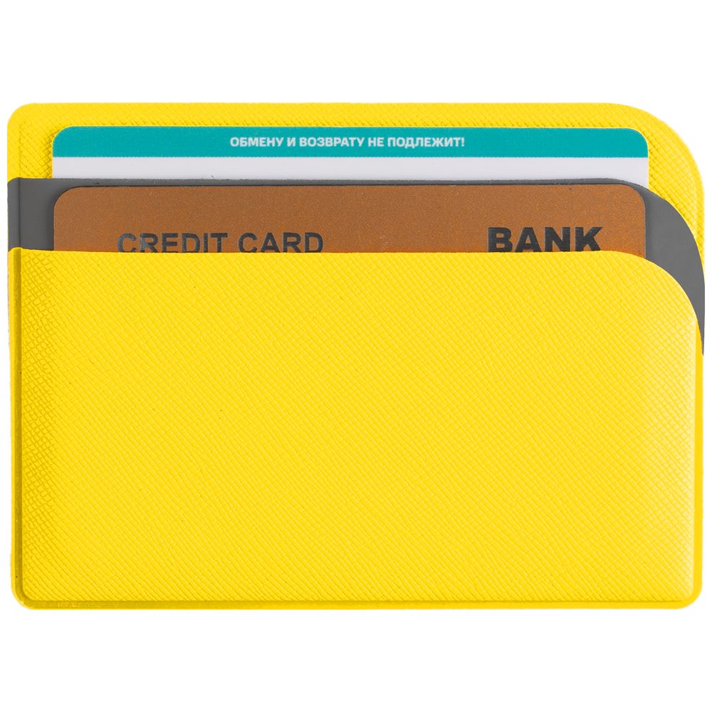 Чехол для карточек Dual, желтый-2