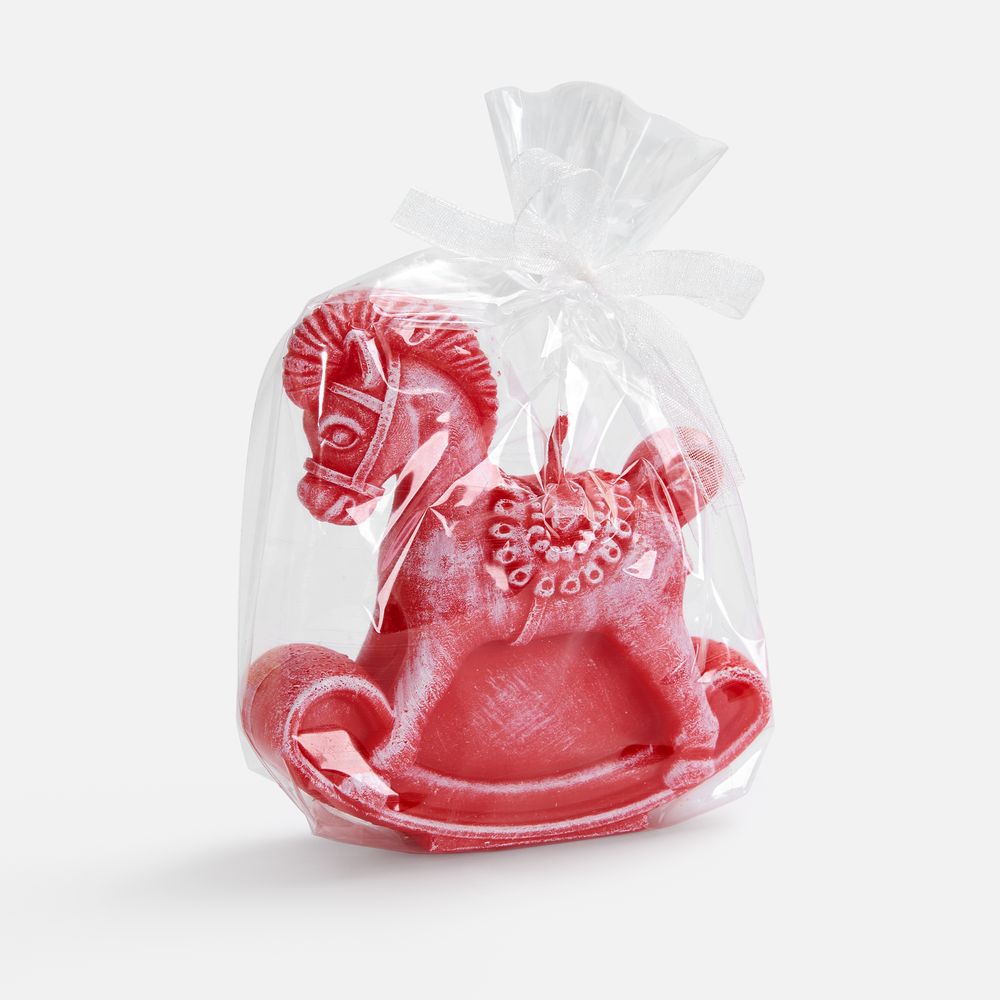 Свеча фигурная «Лошадка-качалка», красная-1