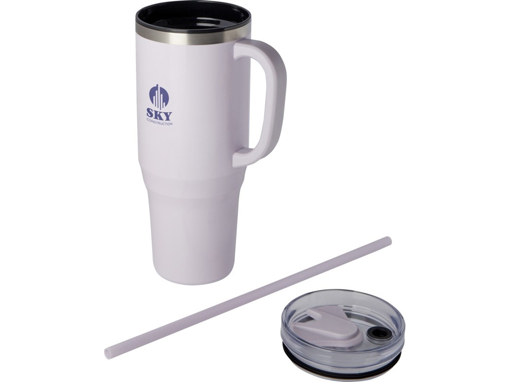 Melbourne кружка 1200 мл, сертифицированная согласно RCS, с соломинкой - Пурпурный-6