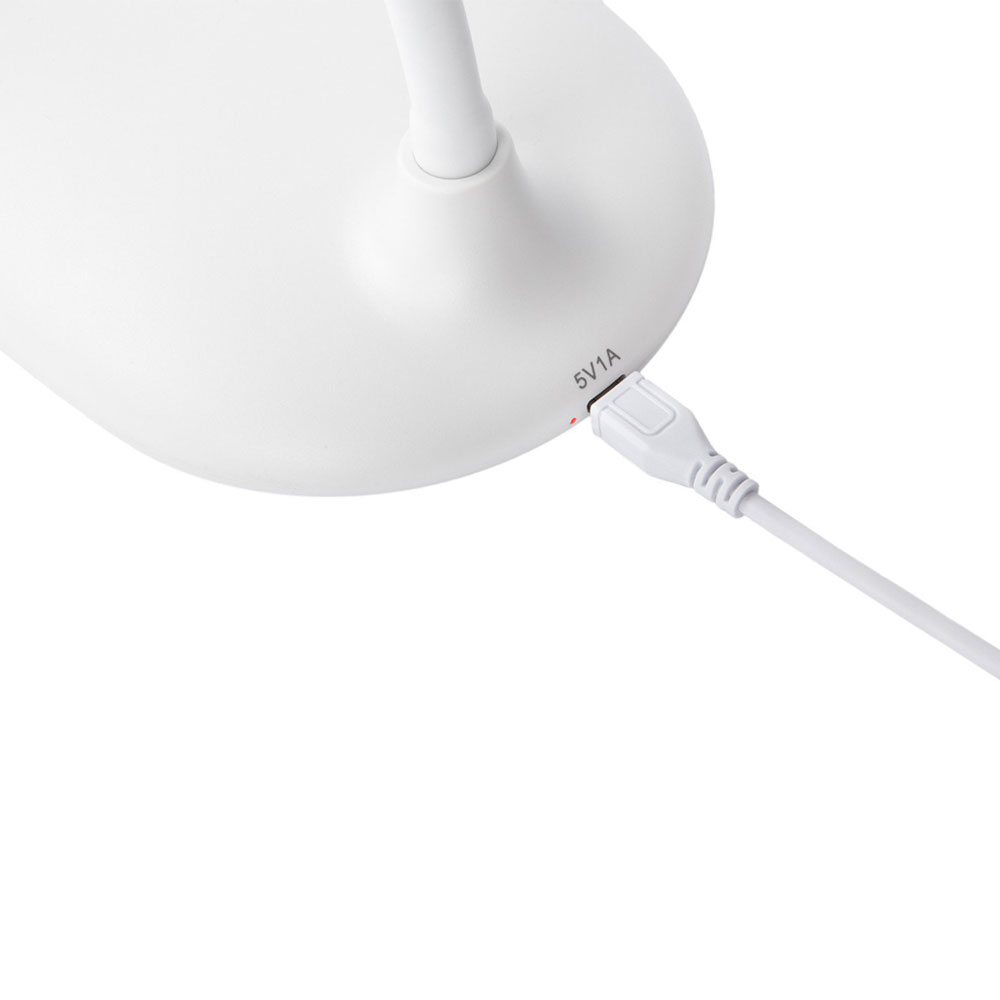 Лампа с колонкой и беспроводной зарядкой Alladin, Белый-4