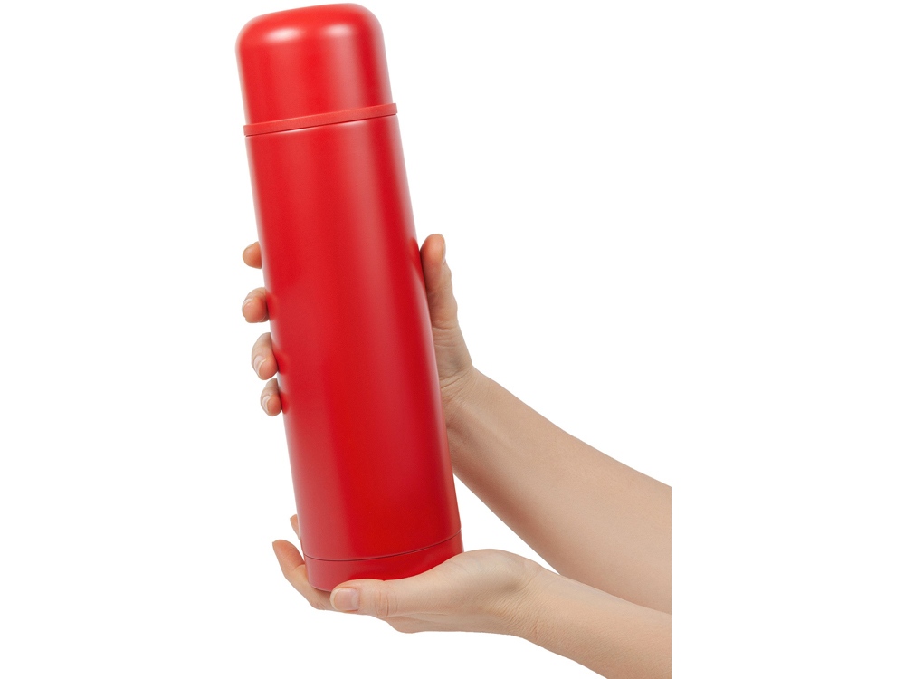 Термос Relaxika 101 (1 литр), красный (без лого)-13