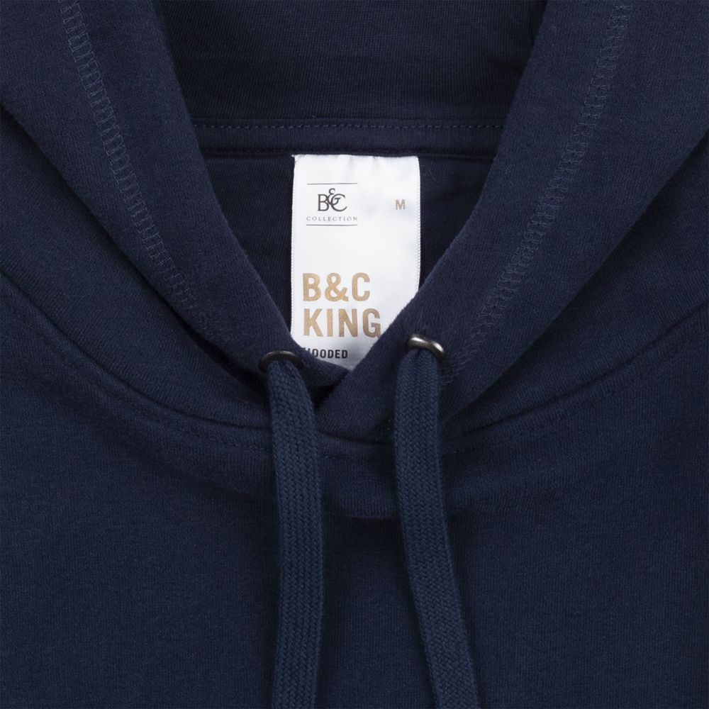 Толстовка с капюшоном унисекс King, темно-синяя-2