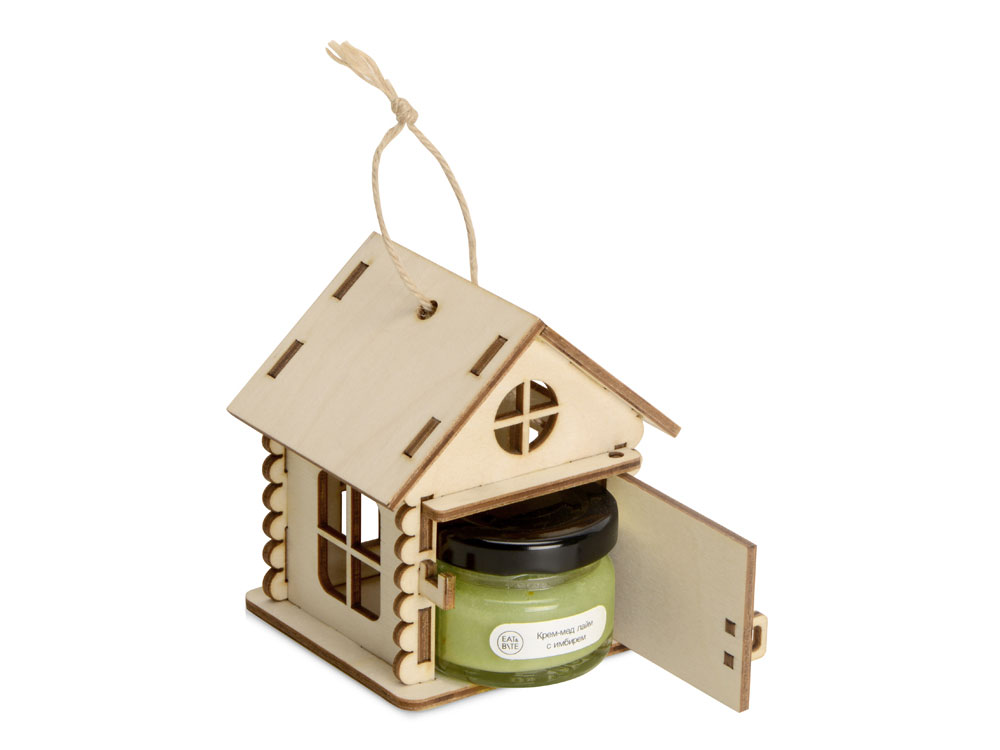 Подарочный набор Крем-мед в домике, крем-мед лайм с имбирем 35 г-0