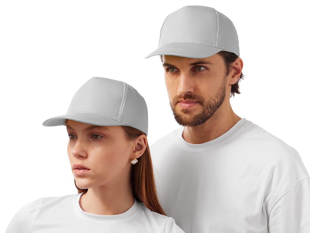 Бейсболка Мемфис 230 5-панельная, серая-0