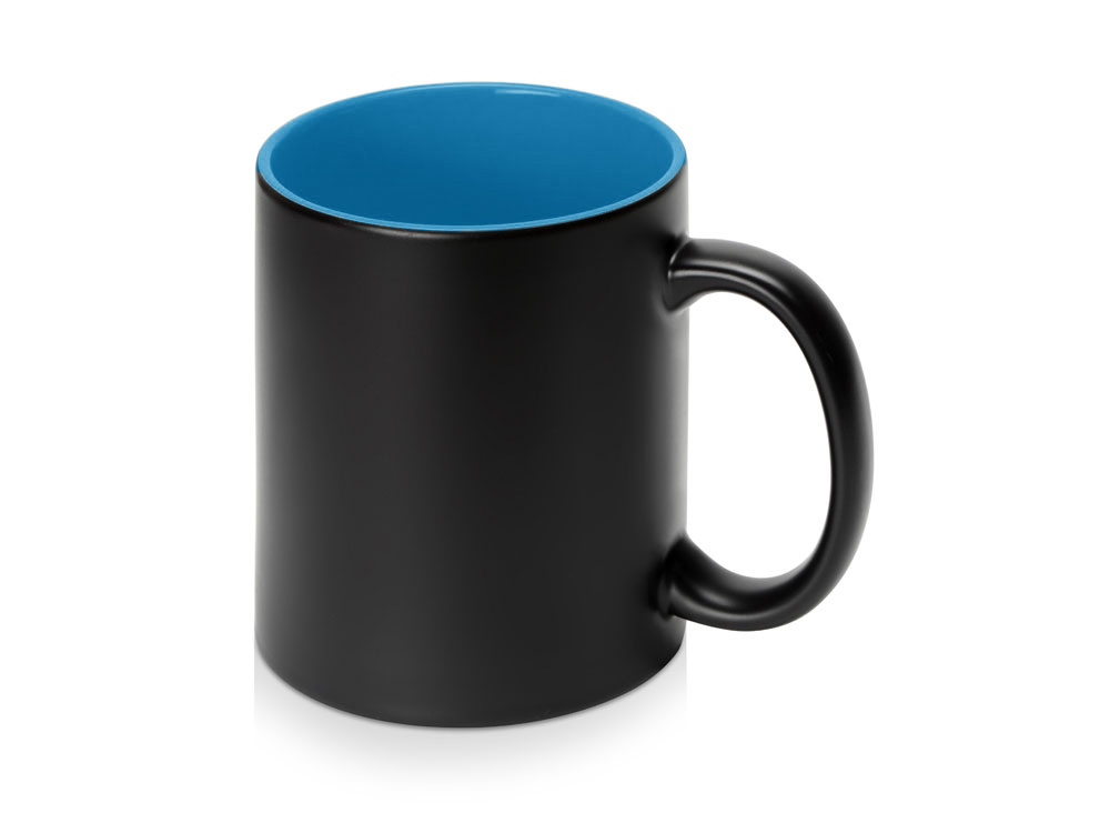 Кружка-хамелеон Surprise матовая, черный/голубой-0