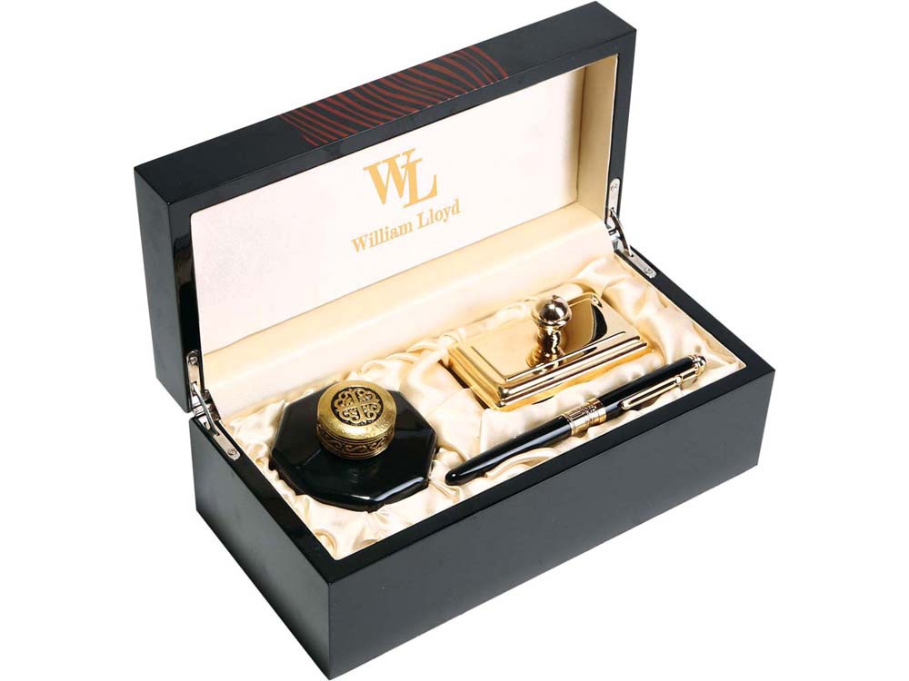 Набор William Lloyd : ручка перьевая, чернильница, блоттер-0