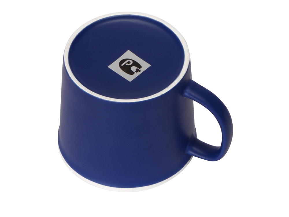 Матовая кружка Nancy 360 мл цветная снаружи, белая внутри, синий-2