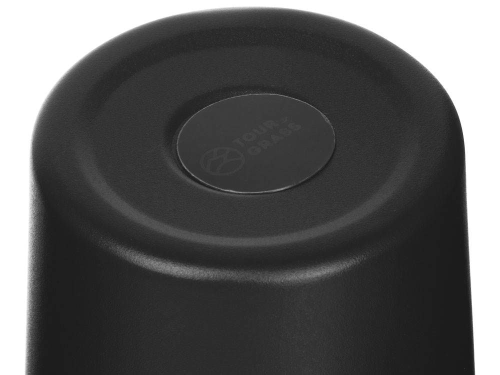 Стальная кружка с двойными стенками и порошковым покрытием Tibet, черный-2