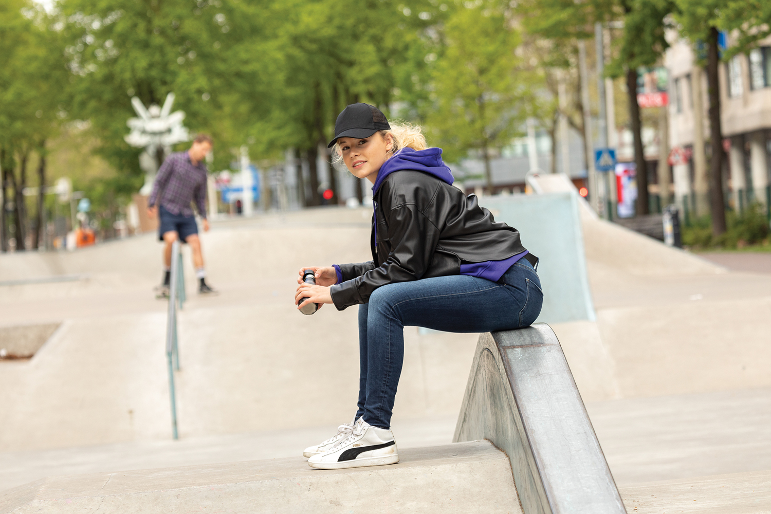 Бейсболка Impact c сеткой из переработанного хлопка AWARE™, 5 клиньев, 190 г-4