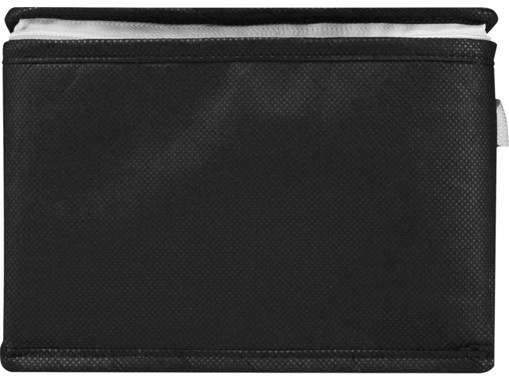 Spectrum нетканая сумка-холодильник, 4 л, на 6 банок, из переработанных материалов, сплошной черный-1