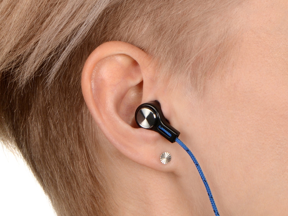 Набор с наушниками и зарядным кабелем 3-в-1 In motion, синий-5