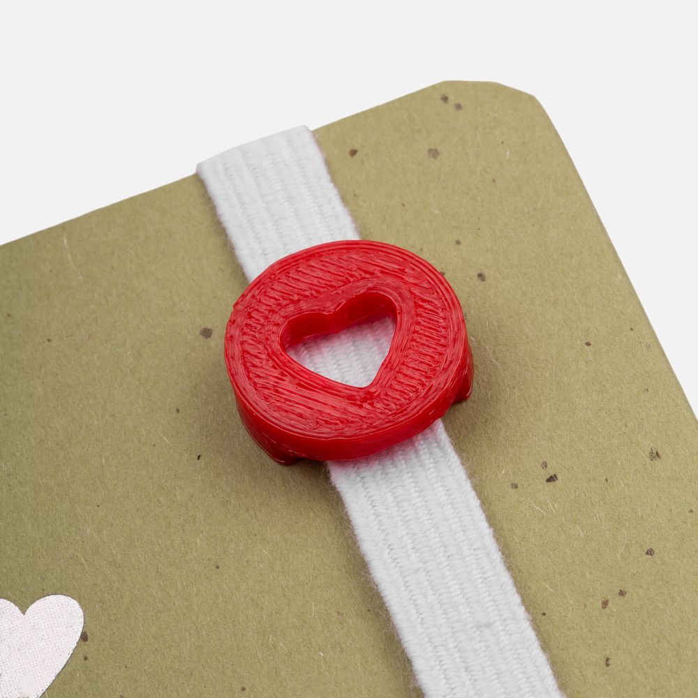 Шильдик на резинку Impreso, 3D-печать на заказ, сердце-2