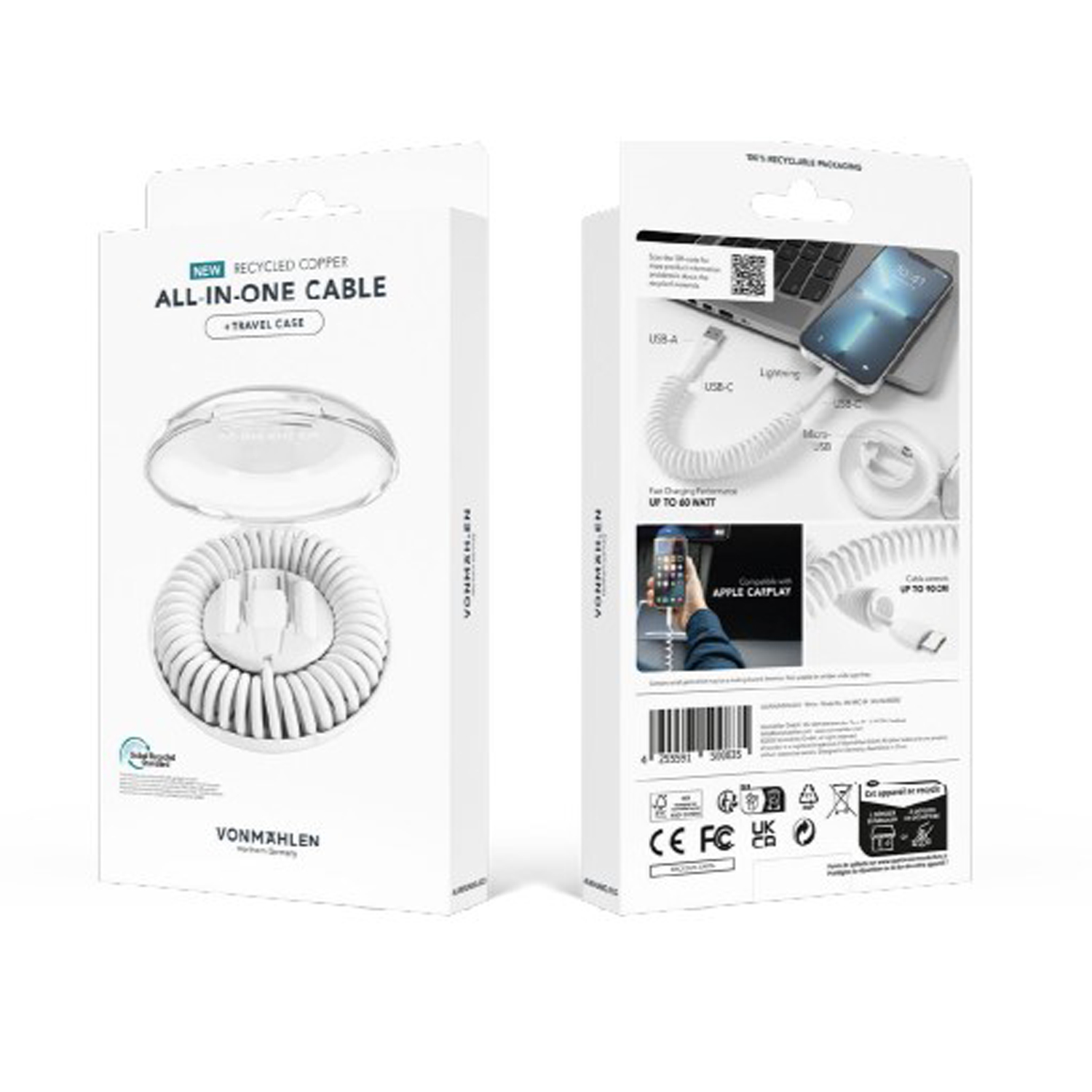 Кабель VONMAHLEN allroundo® eco 6 в 1 с быстрой зарядкой, 90 см-0