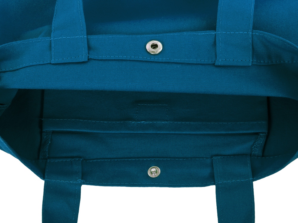 Сумка Helfer из хлопка на кнопке с регулирующейся лямкой, индиго-5