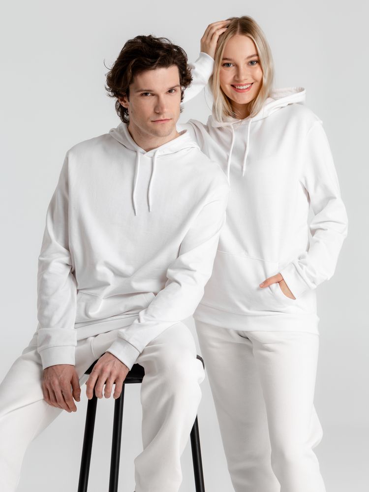 Толстовка с капюшоном унисекс Hoodie, белая-8