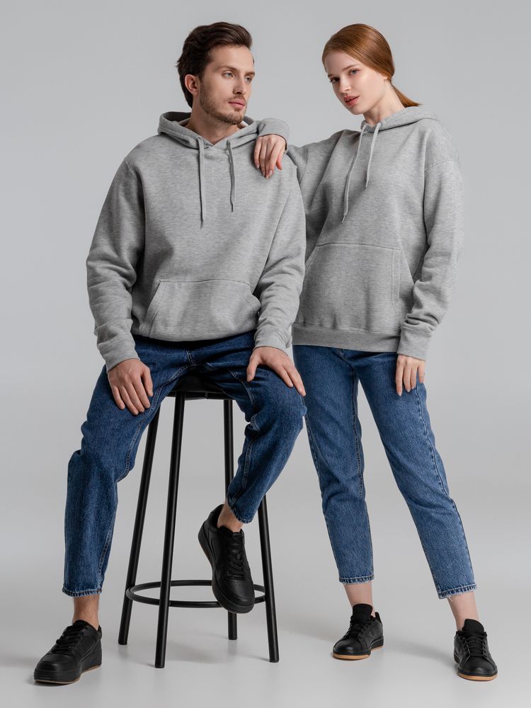 Толстовка с капюшоном Slam 320, серый меланж-5