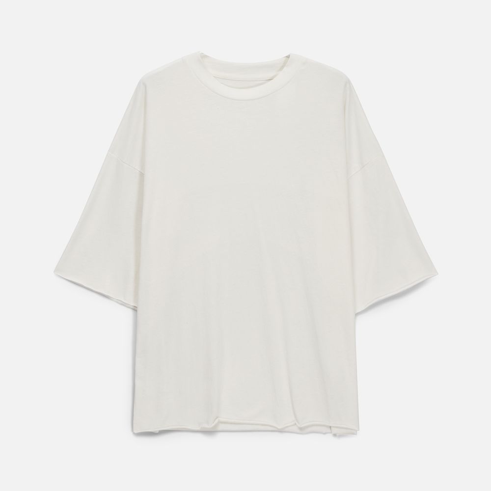 Футболка унисекс оверсайз T1, молочно-белая-6