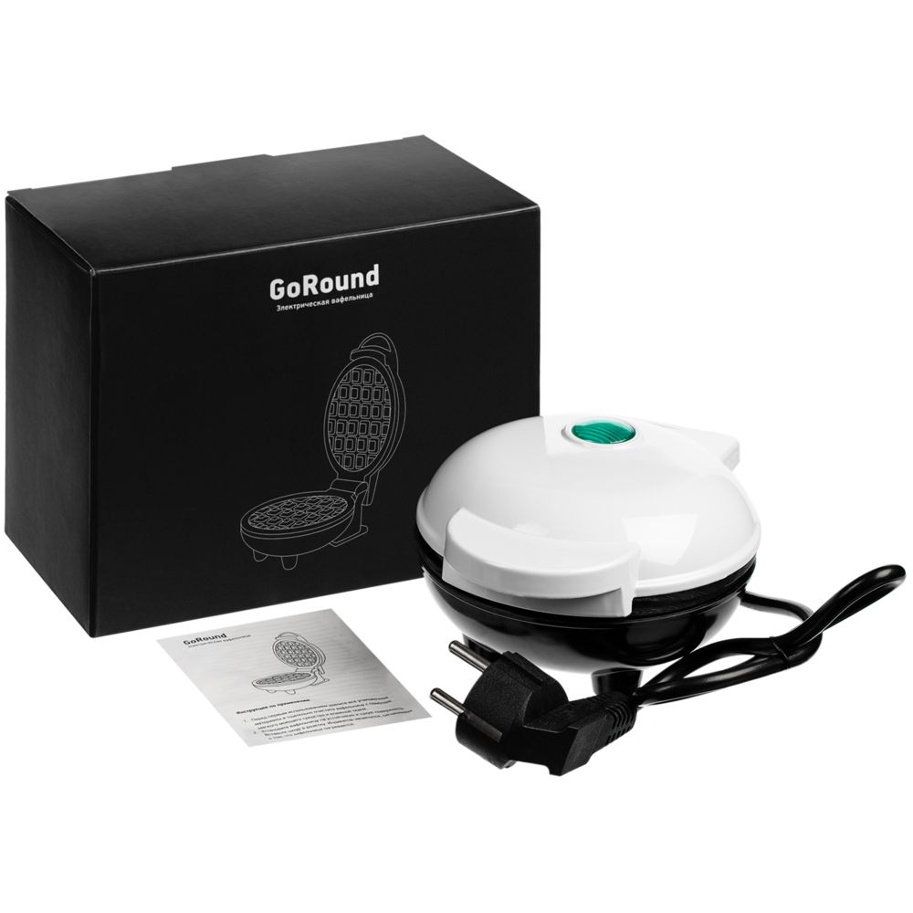 Электрическая вафельница GoRound, белая-3
