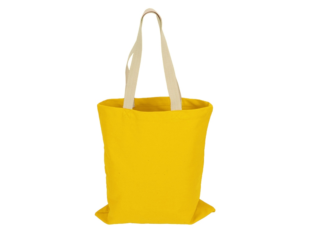 Сумка для шопинга Steady из хлопка с парусиновыми ручками, 260 г/м2, желтый-2