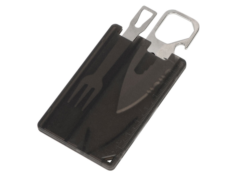 Мультиинструмент с ножом и вилкой Hungry, черный-3