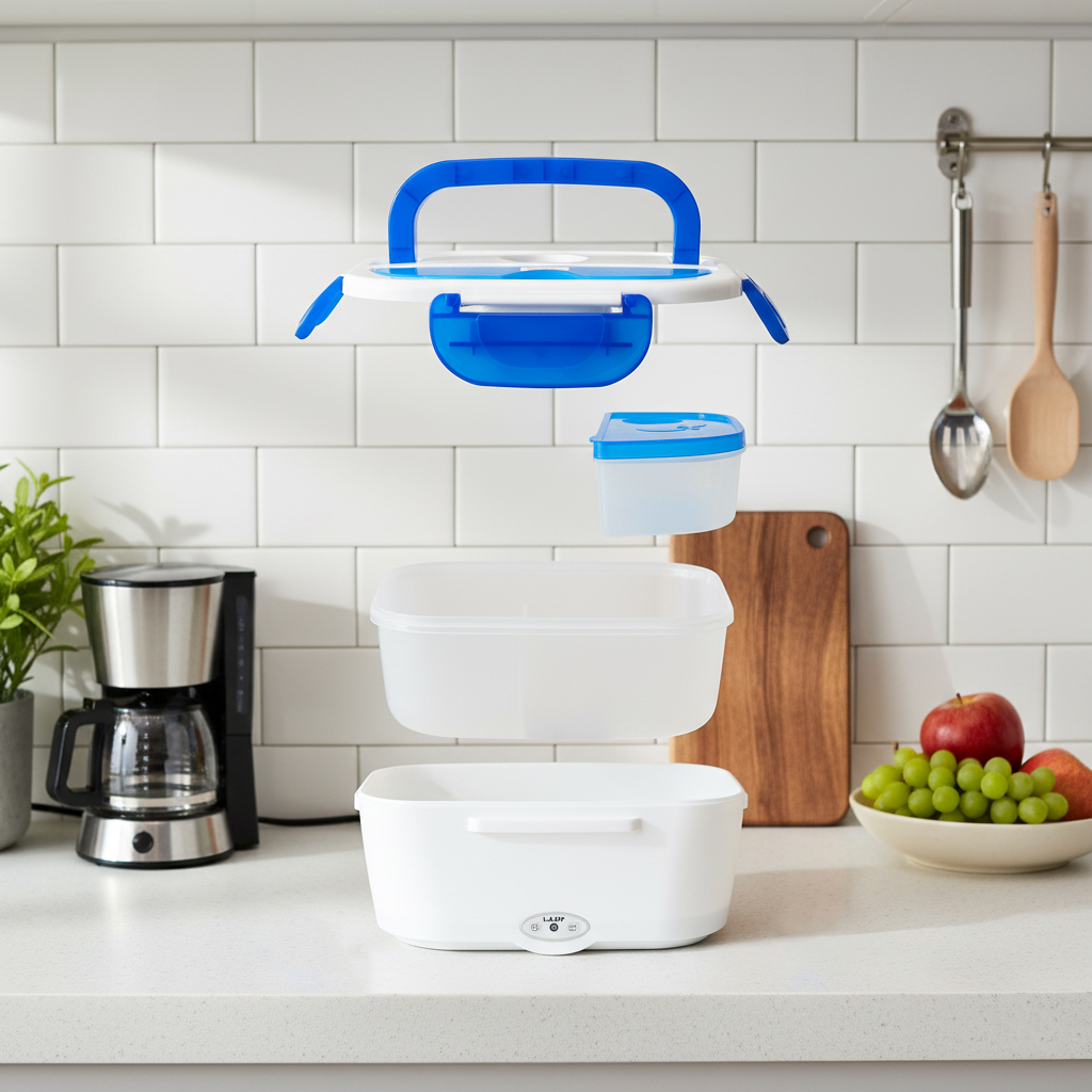 Ланчбокс с подогревом Yummybox, Синий-4