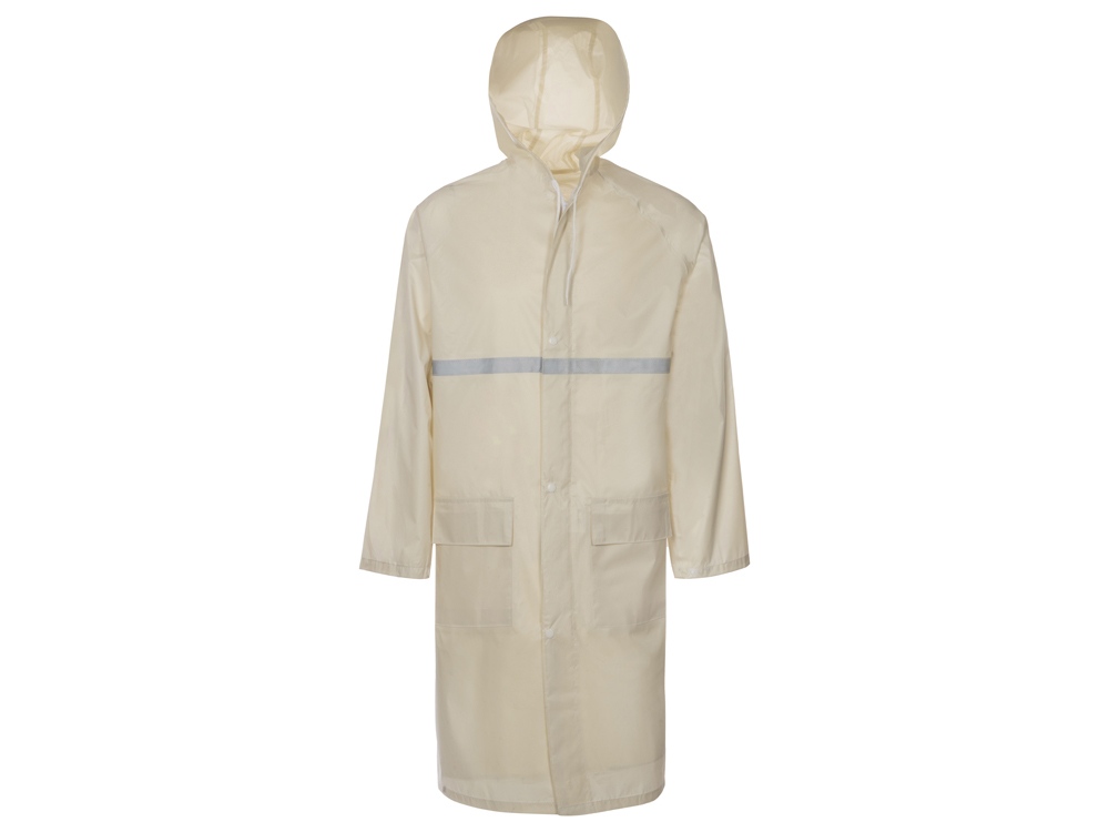 Длинный дождевик Lanai  из полиэстера со светоотражающей тесьмой, молочный-2