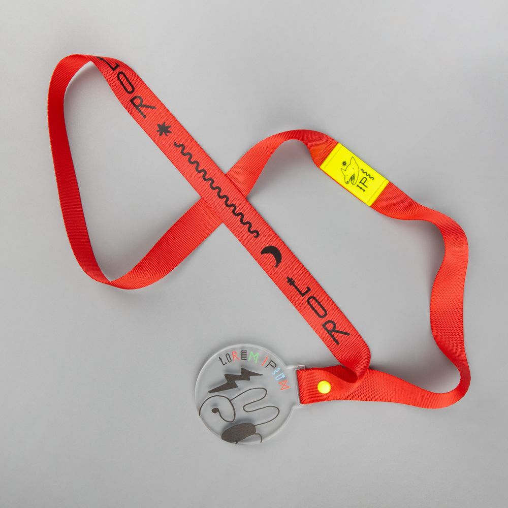 Лейбл из ПВХ Dzeta, XS, желтый неон-3