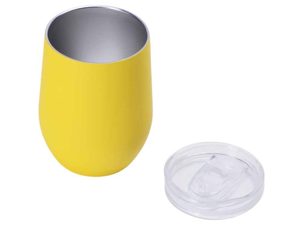 Термокружка Vacuum mug C1, soft touch, 370мл, желтый-1