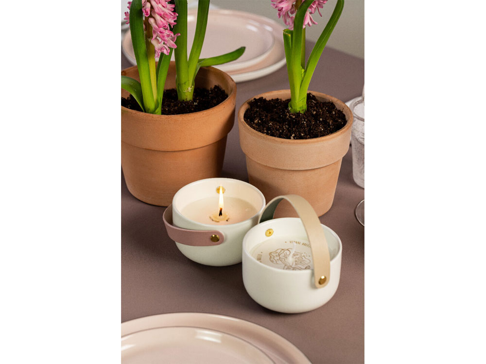 Свеча Valerie Concept с крышкой CNDL 5 PINK, белый/розовый-4