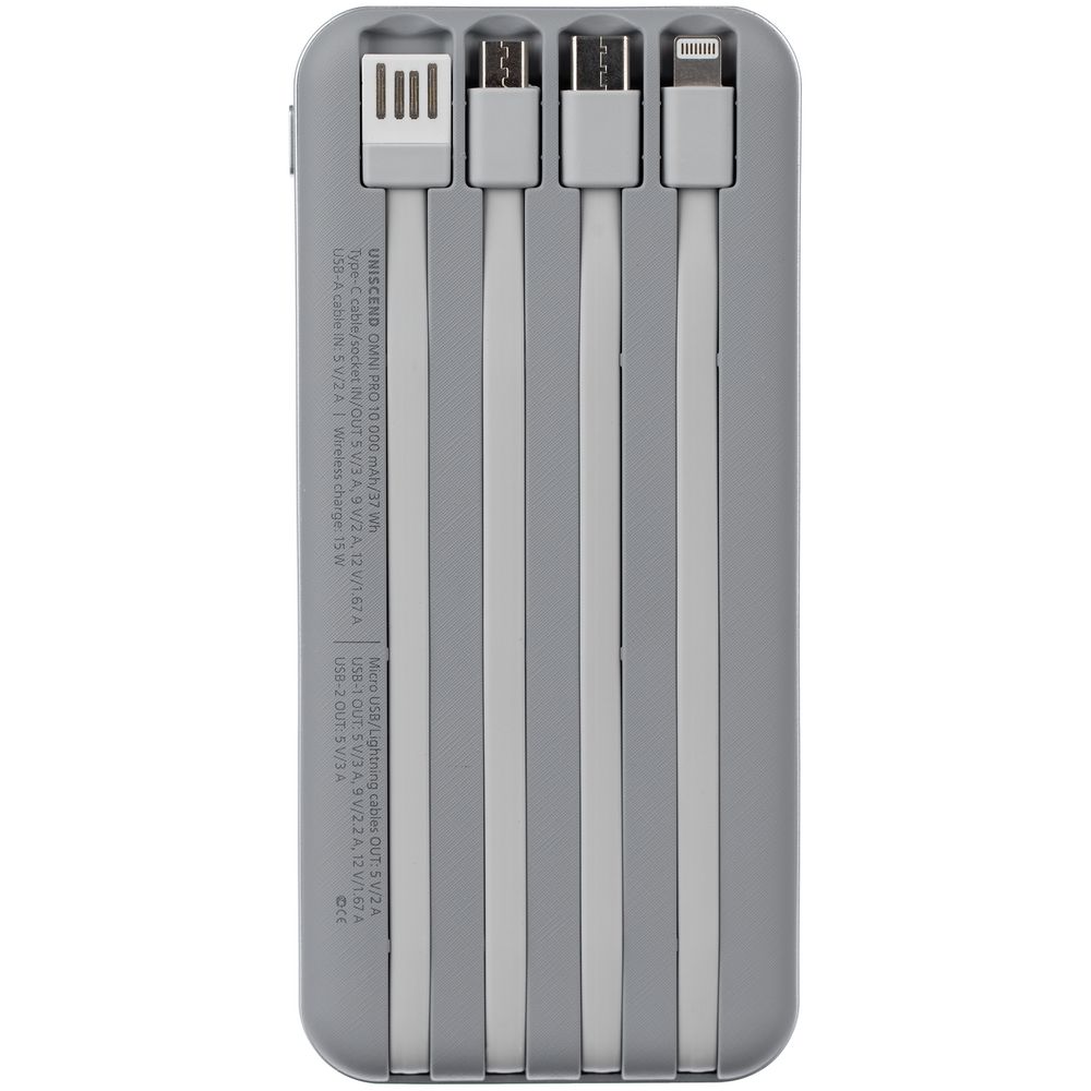 Внешний аккумулятор Omni Pro 10000 мАч, серый-2