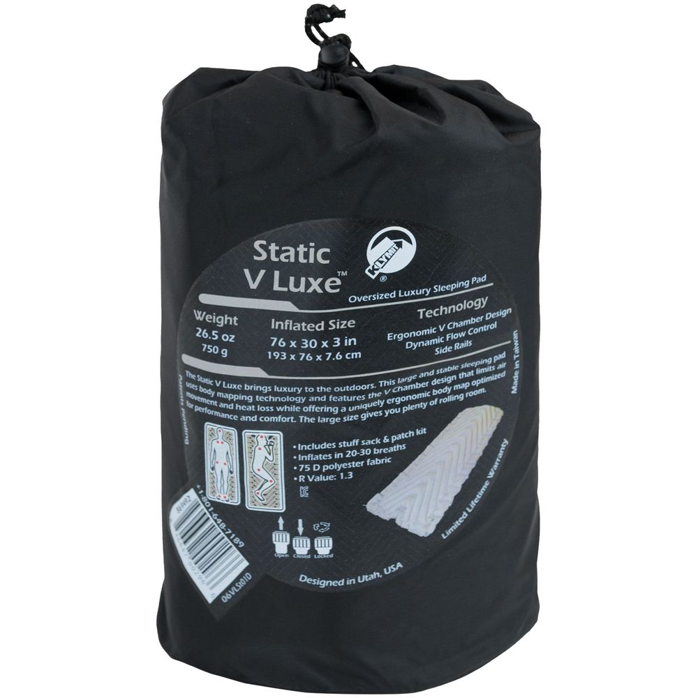 Надувной коврик Static V Luxe, серый-2