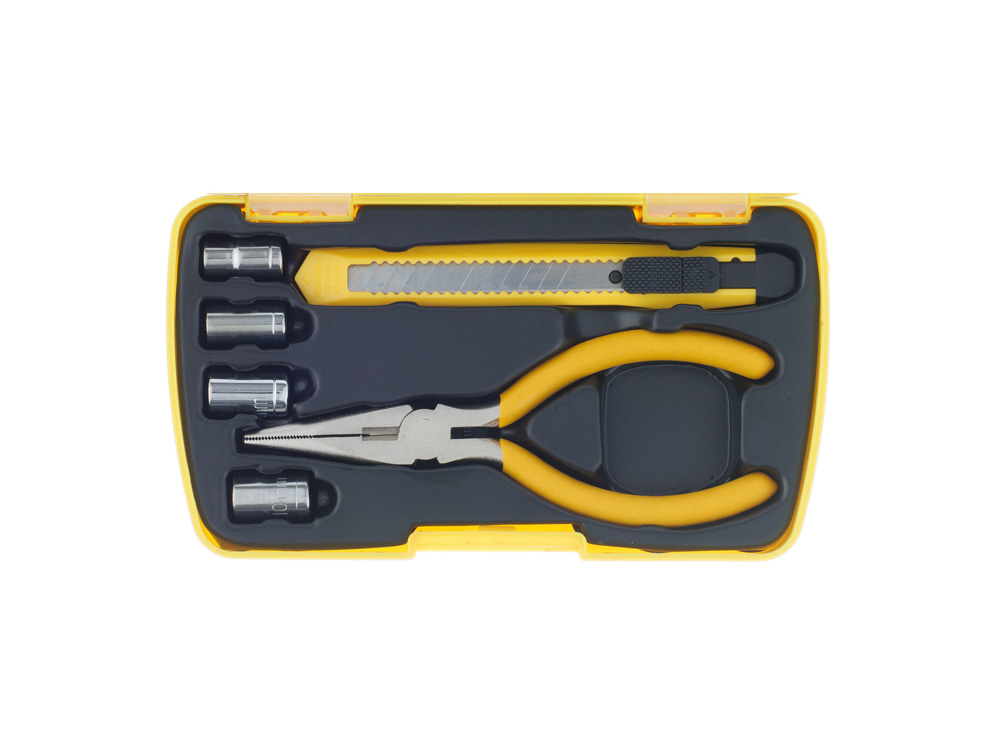 Набор инструментов Stinger, 20 инструментов, в пластиковом кейсе, 160х90x40 мм, желтый-2