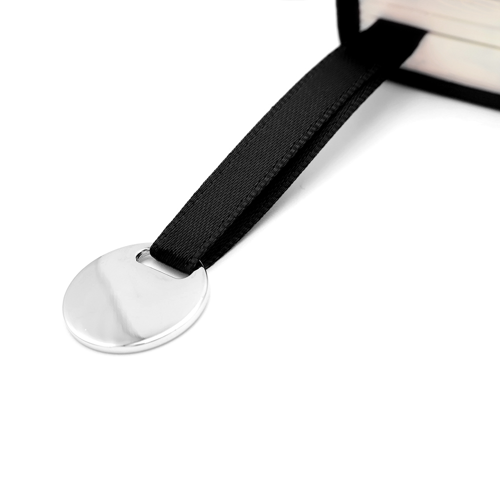 Блокнот A5 Officer в мягком переплёте с металлической биркой, Черный-3