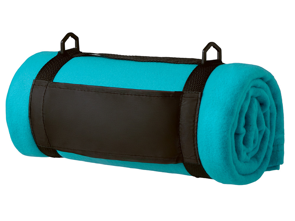 Плед Нежность с плечавым ремнем, светло-голубой-3