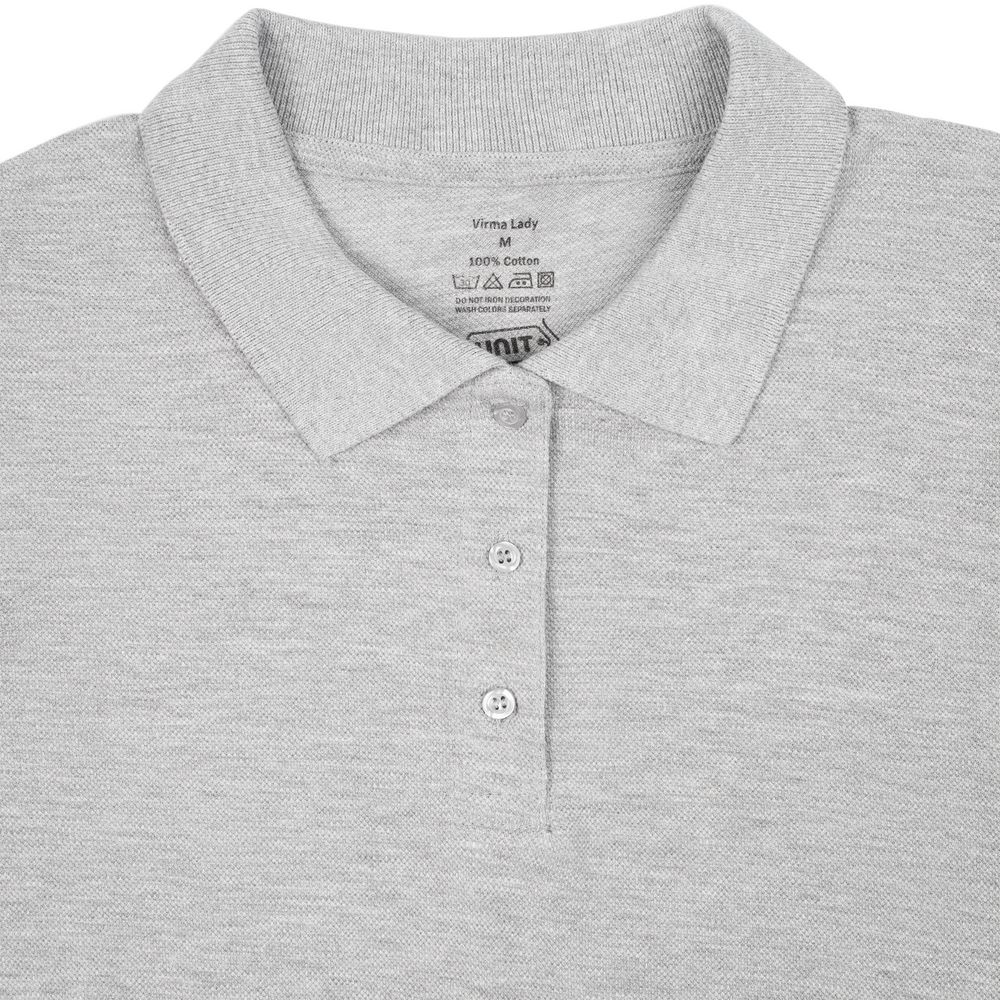 Рубашка поло женская Virma Lady, серый меланж-1