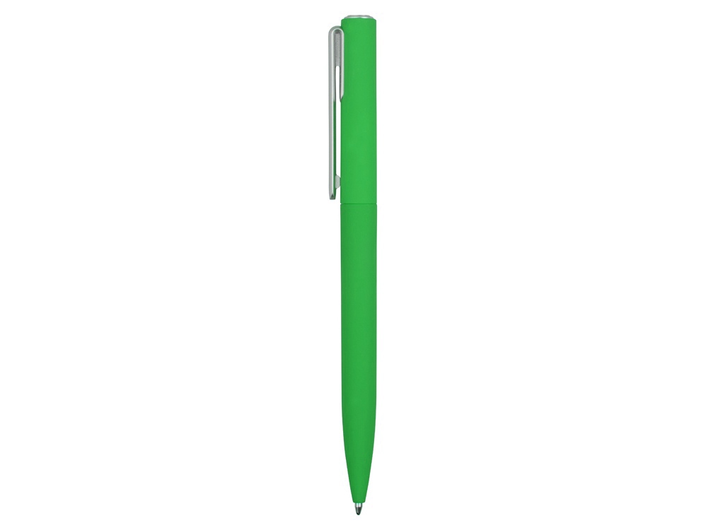 Ручка шариковая пластиковая Bon с покрытием soft touch, зеленый-2