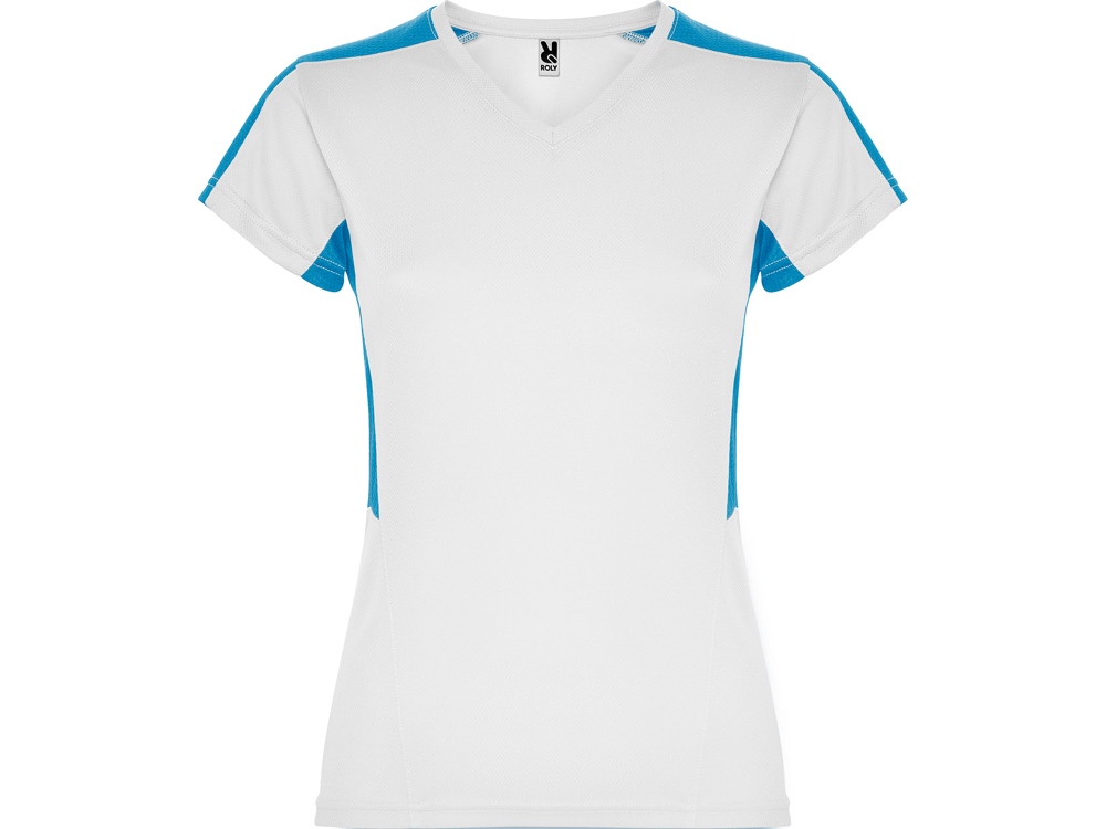 Футболка Suzuka женская, белый/бирюзовый-0