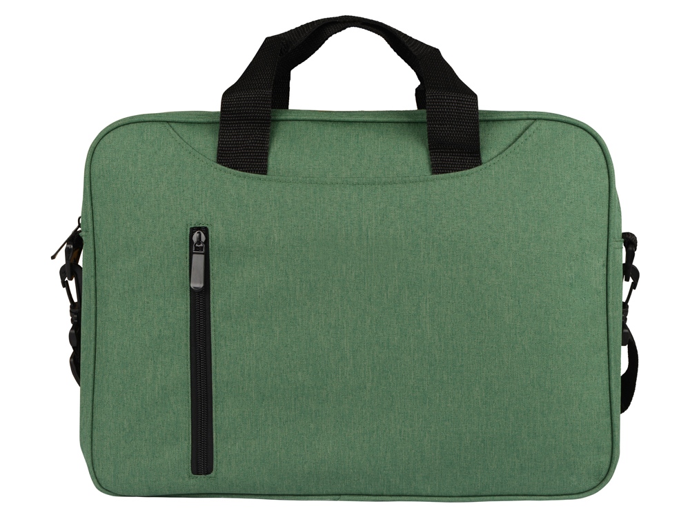 Сумка для ноутбука Wing с вертикальным наружным карманом, зеленый-4