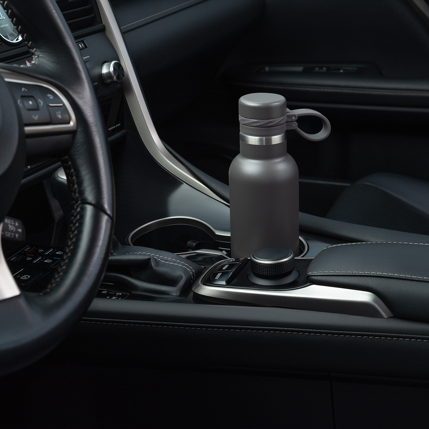 Термобутылка вакуумная герметичная Модена (Modena), серая-12