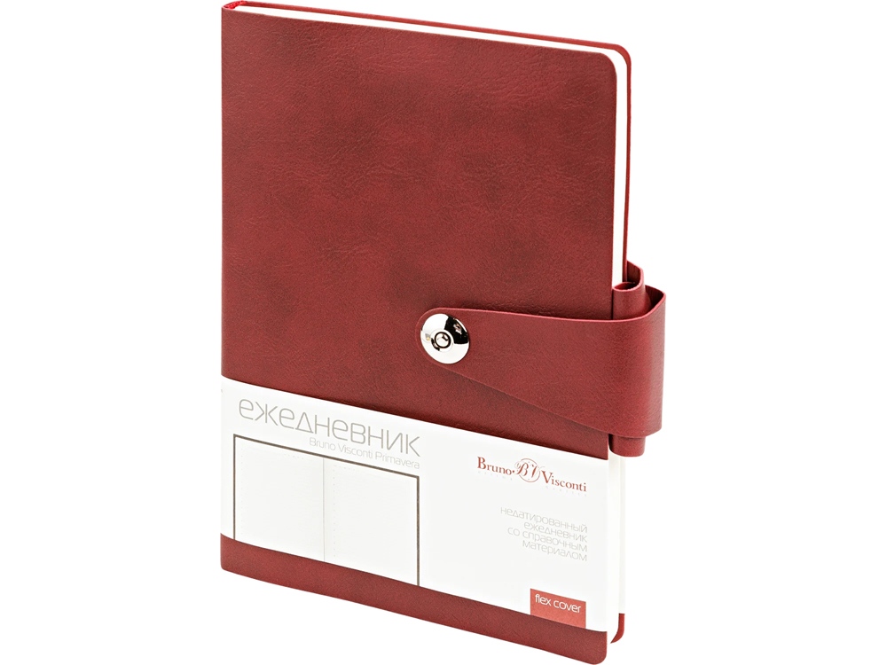 Ежедневник недатированный  А5 PRIMAVERA бордовый-0