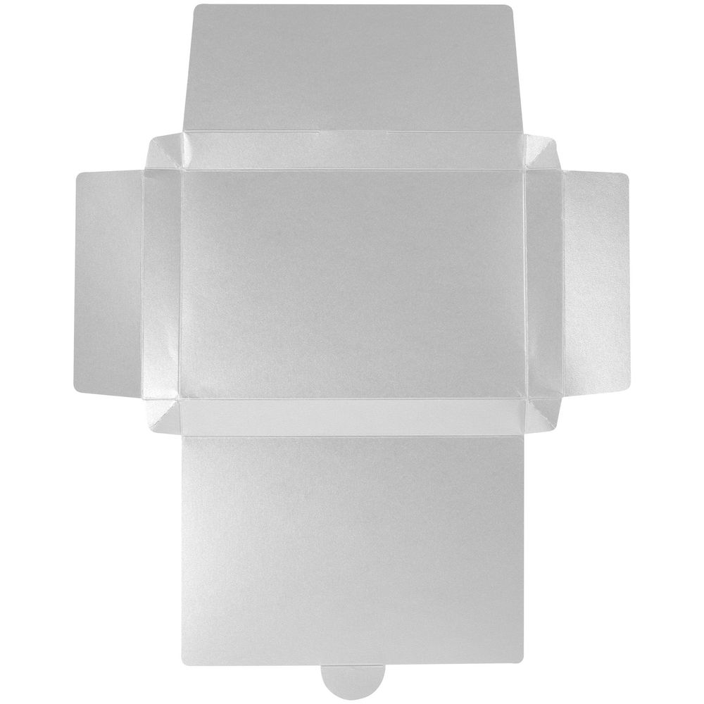 Коробка самосборная Flacky Slim, серебристая-1