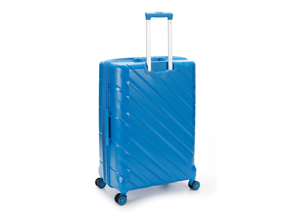 Чемодан TORBER В Отпуск, синий, полипропилен, 54,5 х 33,5 х 79 см, 135 л-2