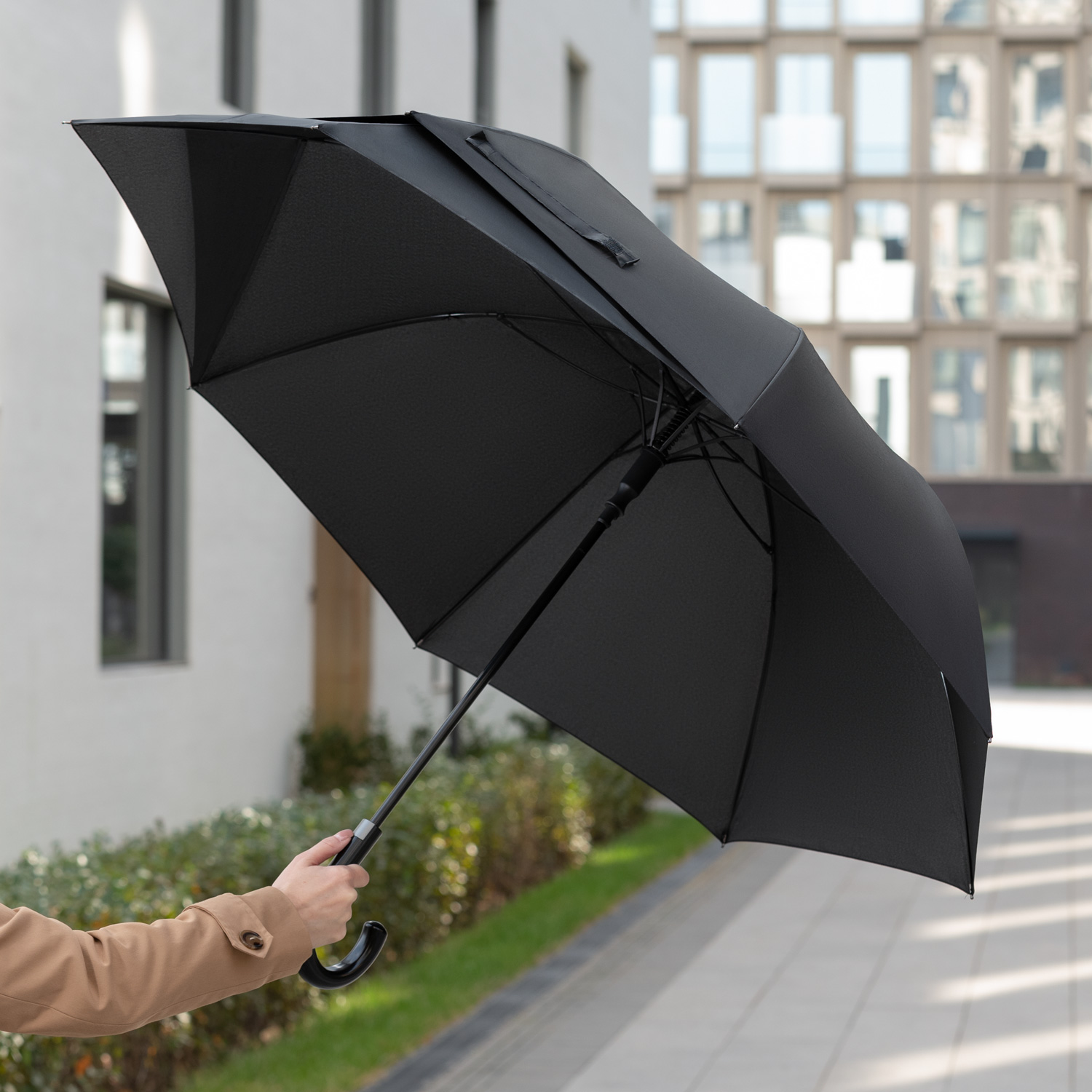 Зонт-трость Dune, черный-7