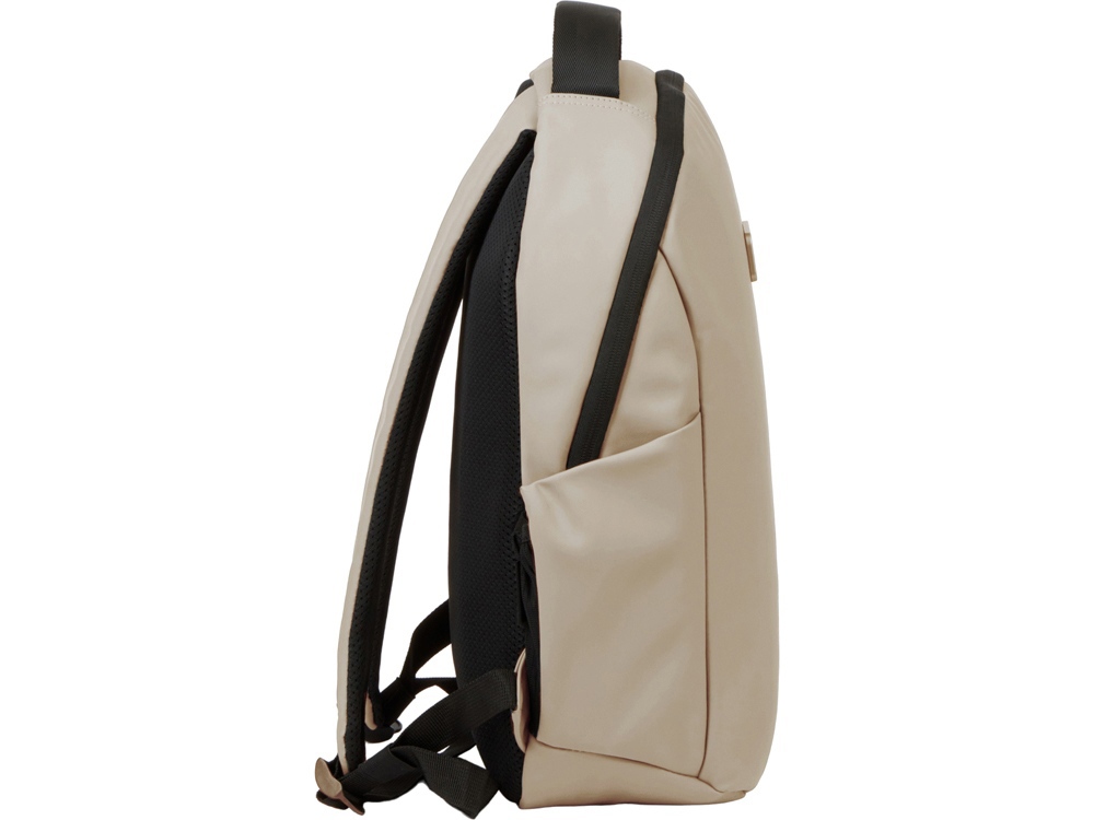 Рюкзак Sofit для ноутбука из экокожи, бежевый-4