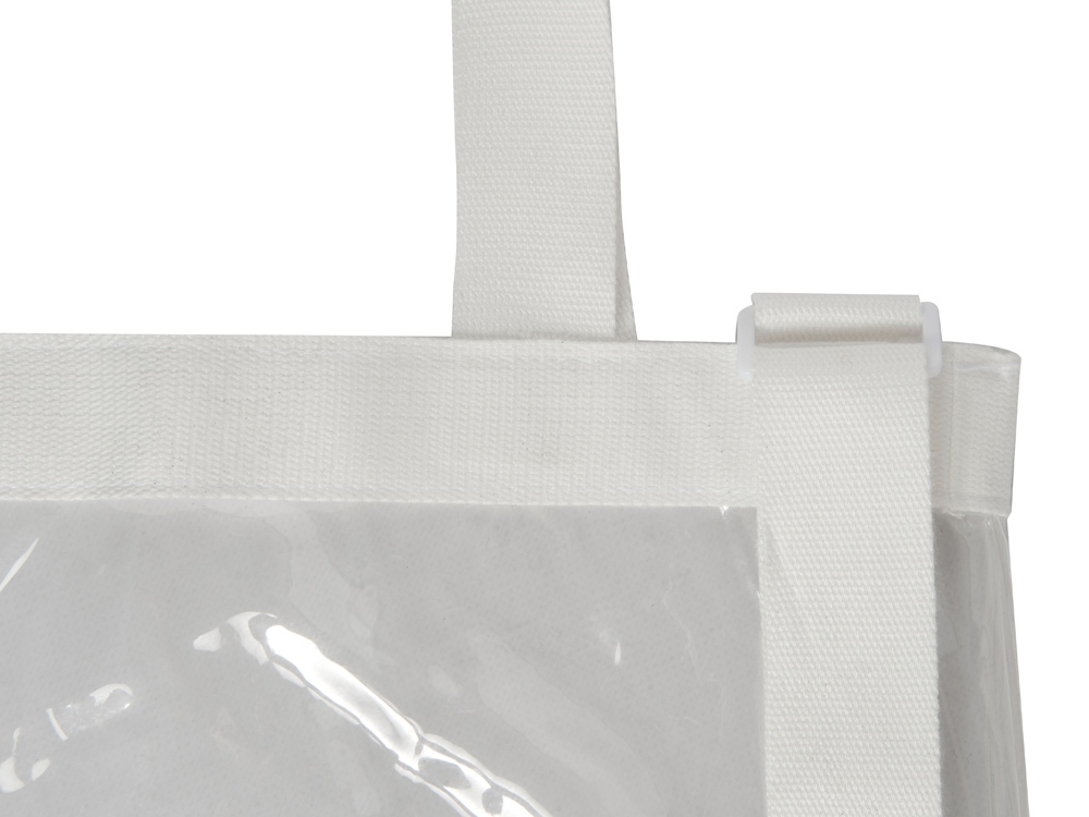 Сумка Frank из прозрачного пластика с регулирующейся лямкой, прозрачный-3